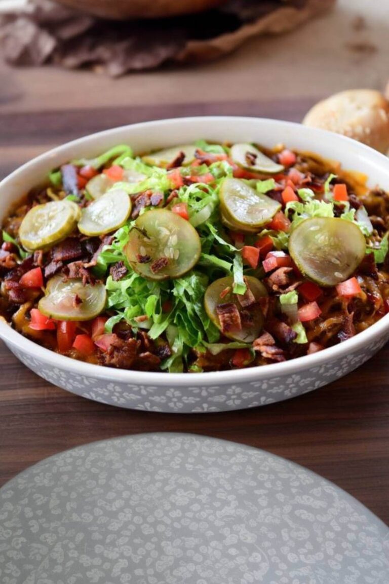Sizzling Pioneer Woman Bacon Cheeseburger Dip Recipe