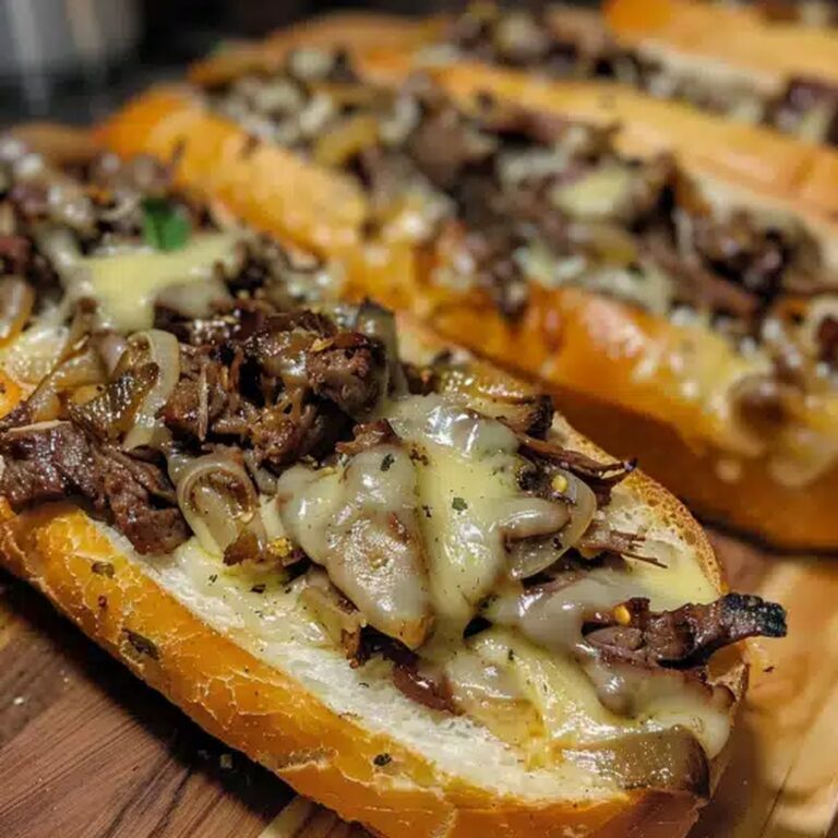 Crispy Philly Cheesesteak Garlic Bread Recipe