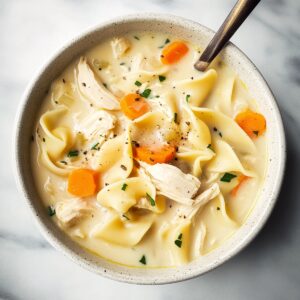 Easy Creamy Chicken Noodle Soup Recipe