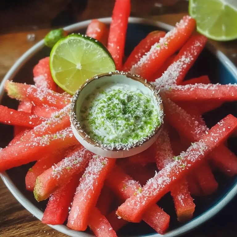 Crispy Watermelon Fries with Coconut Lime Dip Recipe