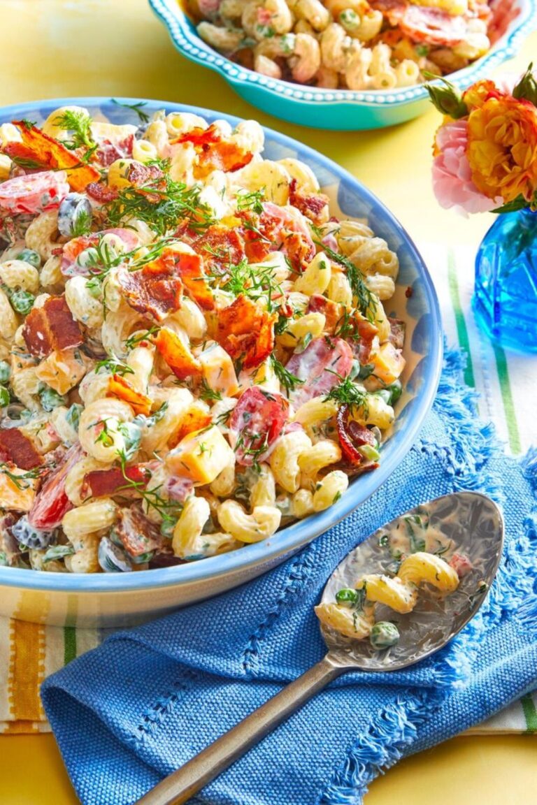 Creamy Pioneer Woman Bacon Ranch Pasta Salad Recipe