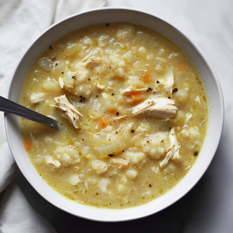 Anti-Inflammatory Cauliflower Chicken Soup Recipe