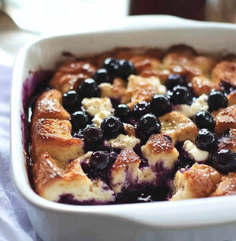 Blueberry & Cream Cheese French Toast Casserole Recipe