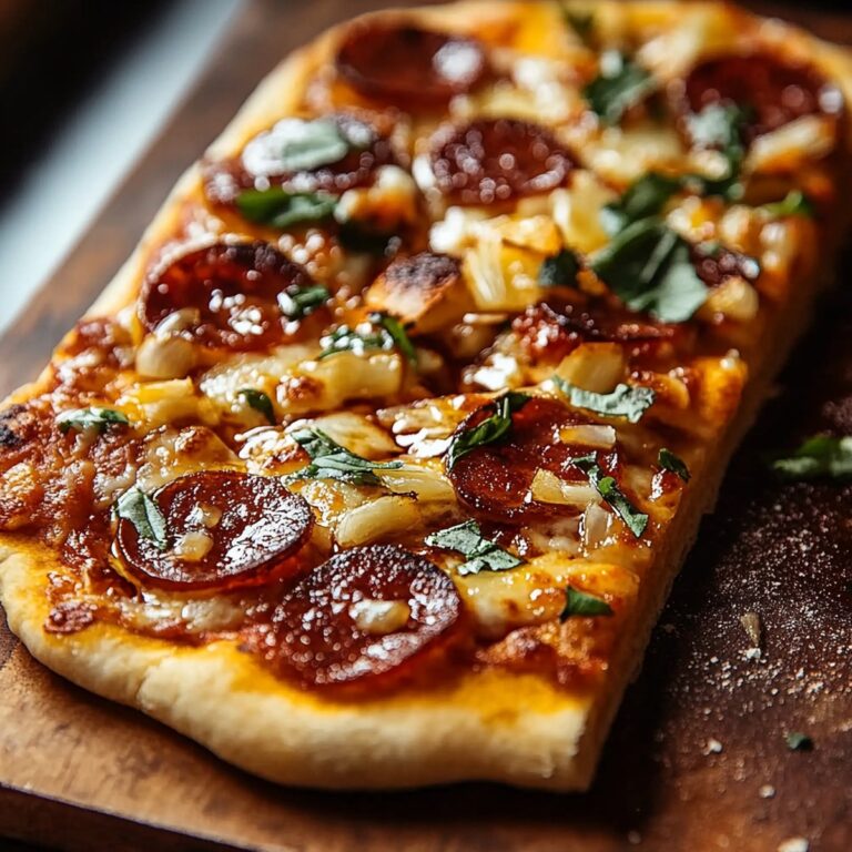 Crispy Hot Honey Garlic Flatbread Pizzas Recipe