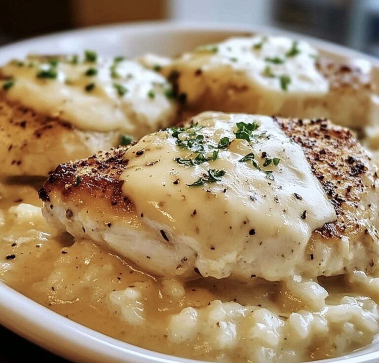Cheesy Garlic Chicken And Rice Bake With Parmesan Cream Sauce Recipe