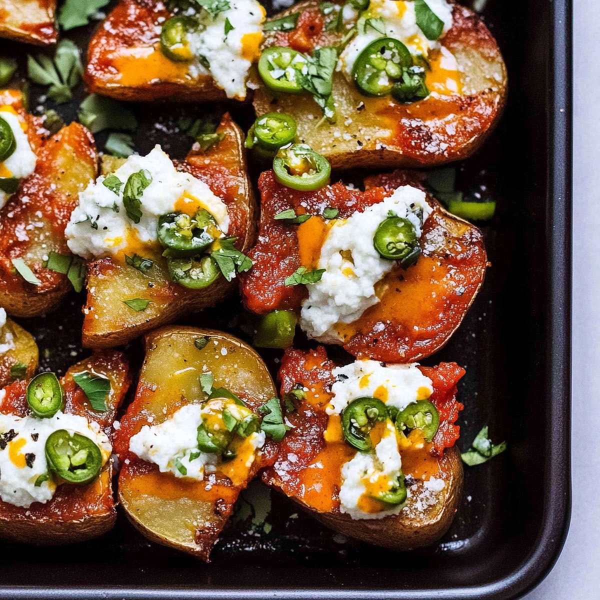 Smashed Buffalo Potatoes Recipe
