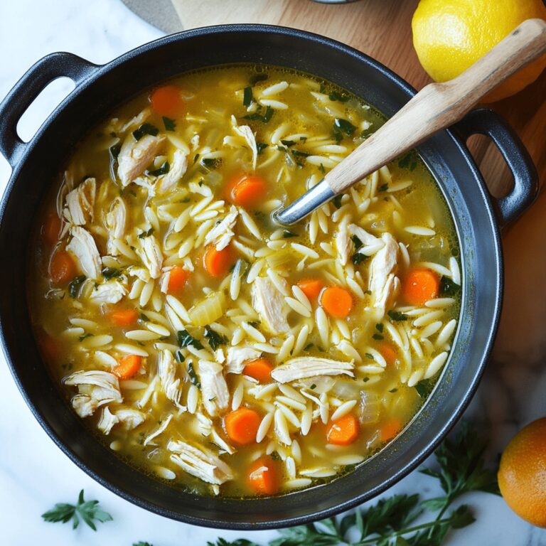 Lemon Chicken Orzo Soup Recipe