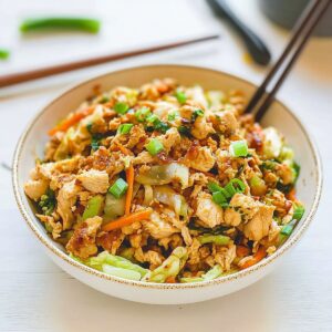 Tasty Chicken Egg Roll Bowls Recipe