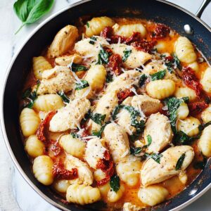 One Skillet Sun-Dried Tomato Chicken And Gnocchi Recipe