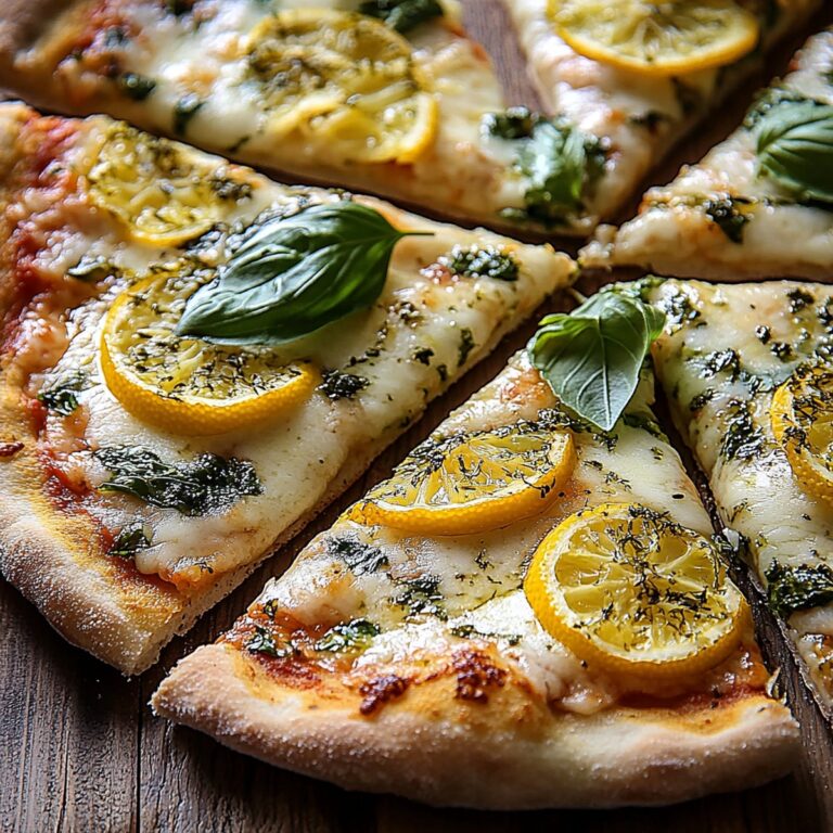 Crispy 3-Cheese Lemon Basil Pizza Recipe