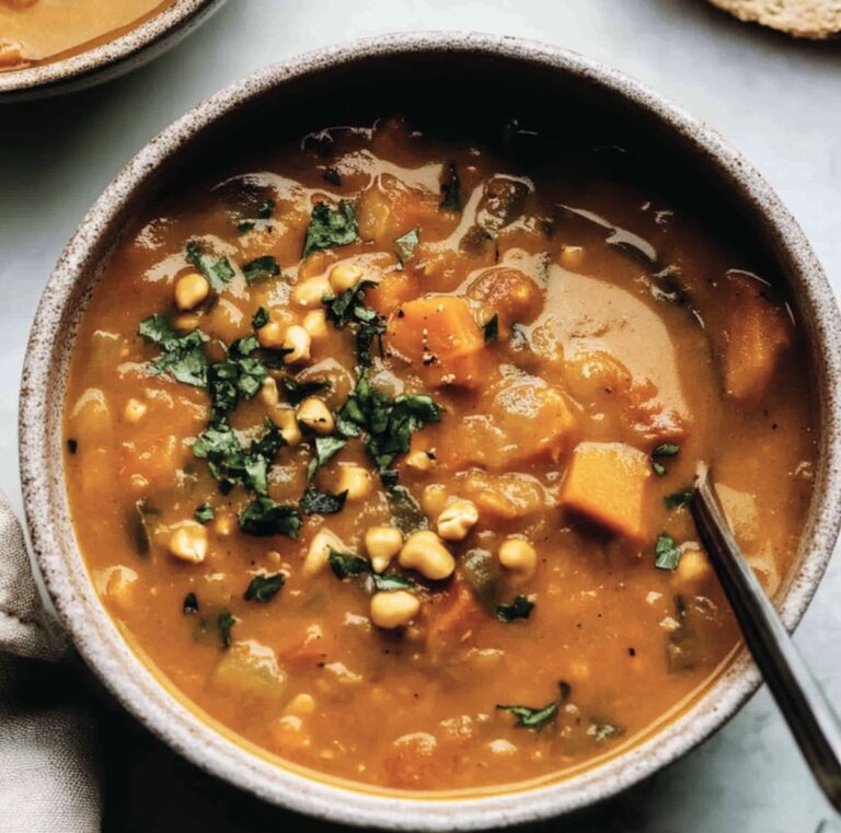 Spicy Peanut Soup with Sweet Potato Recipe