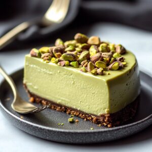 Pistachio Cheesecake With Pistachio Topping Recipe