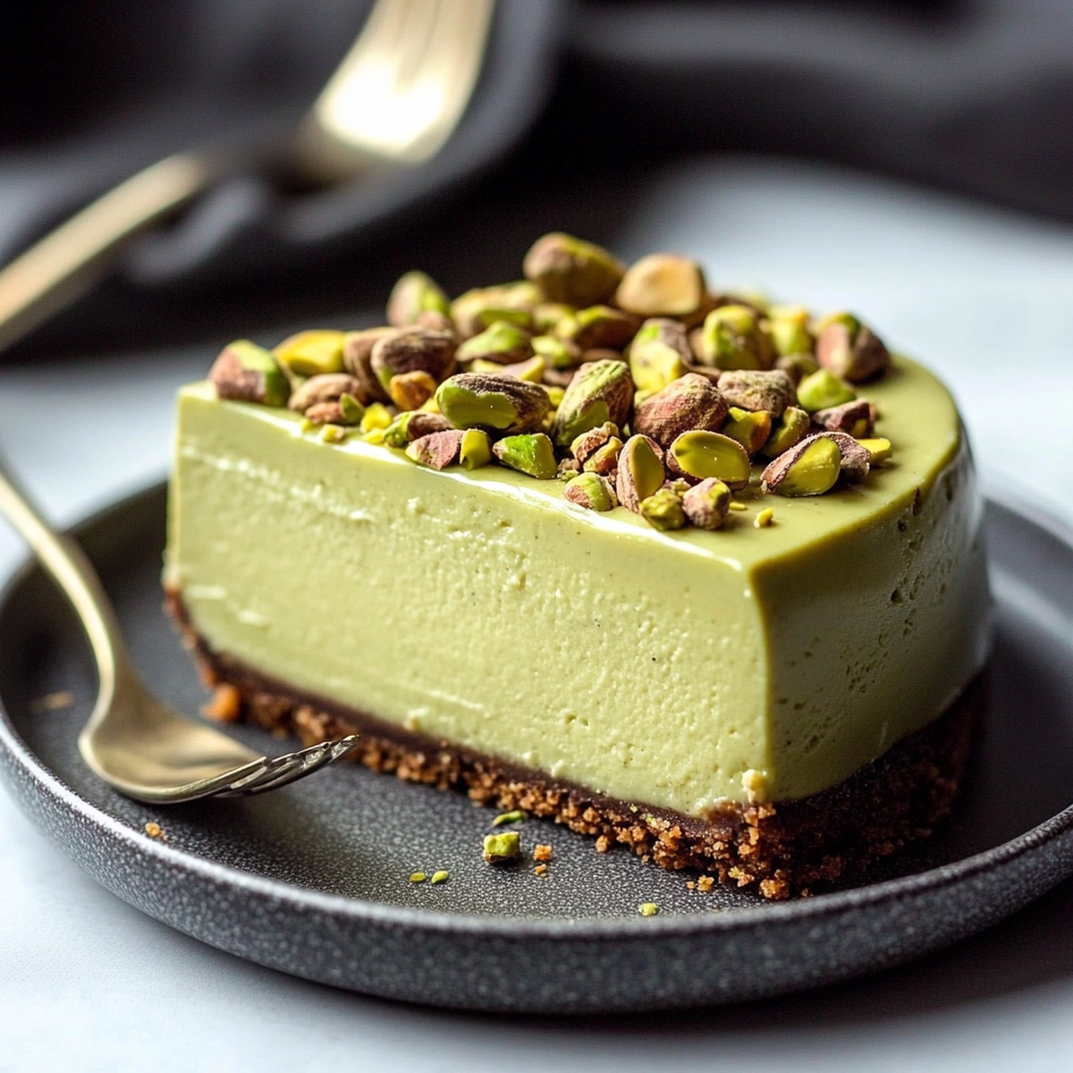 Pistachio Cheesecake With Pistachio Topping Recipe