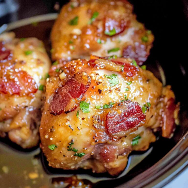 Slow Cooker Bacon Brown Sugar Garlic Chicken Recipe