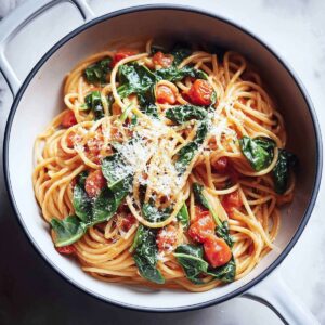 Tomato Spinach One Pot Pasta Recipe
