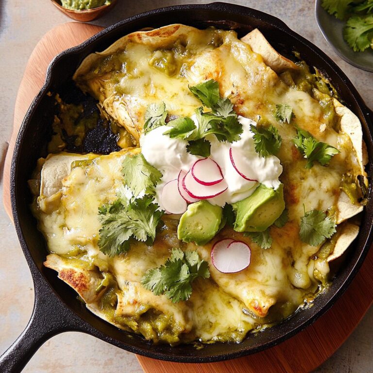 Spicy Green Chile Chicken Skillet Enchiladas Recipe