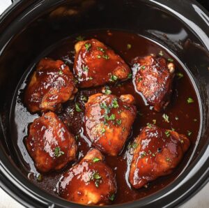 Tender Slow Cooker BBQ Chicken Thighs Recipe