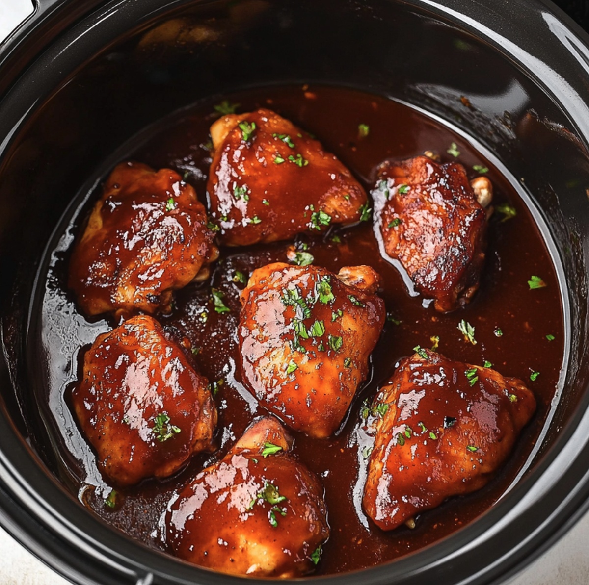 Tender Slow Cooker BBQ Chicken Thighs Recipe