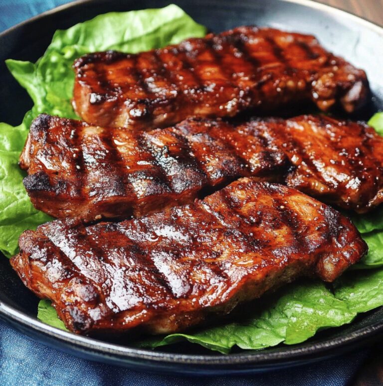 Juicy Barbecued Pork Steaks Recipe