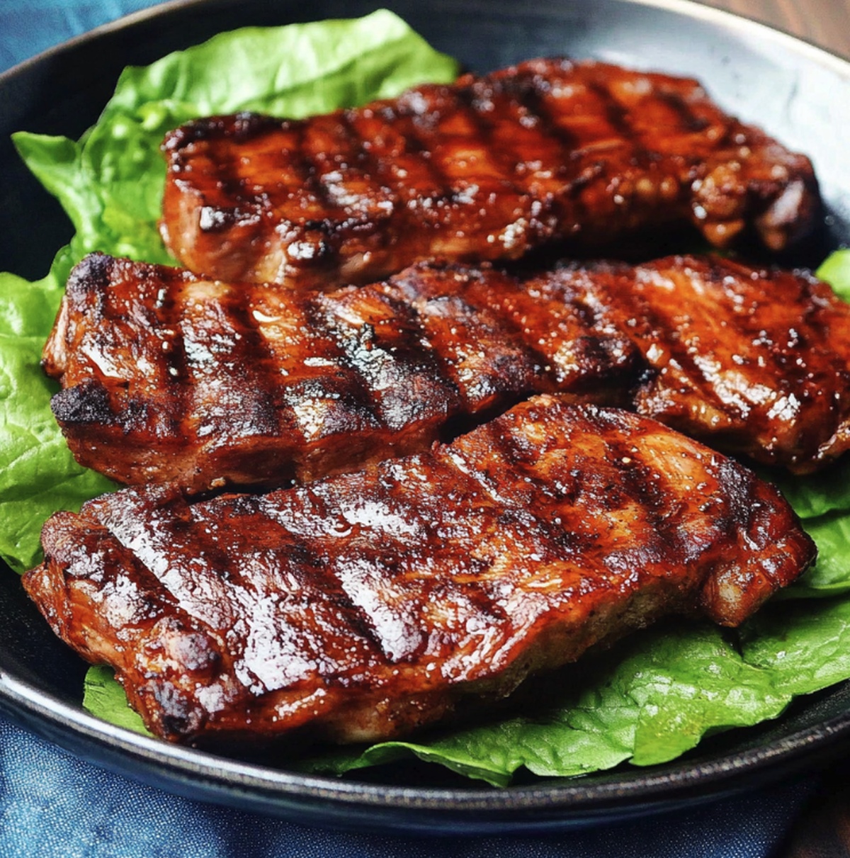Juicy Barbecued Pork Steaks Recipe