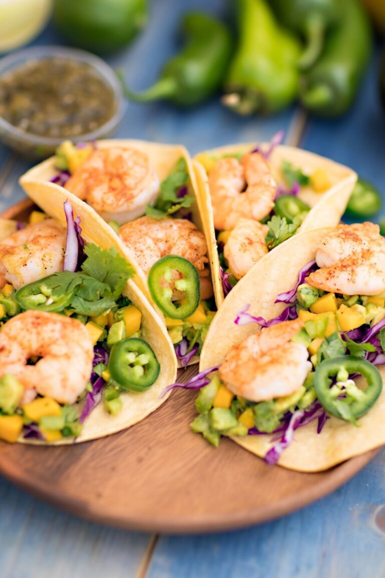 Spicy Michael Symon Grilled Shrimp With Tomatillo Salsa Recipe