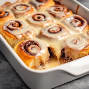 Gingerbread Spice Cinnamon Rolls with Maple Frosting Recipe
