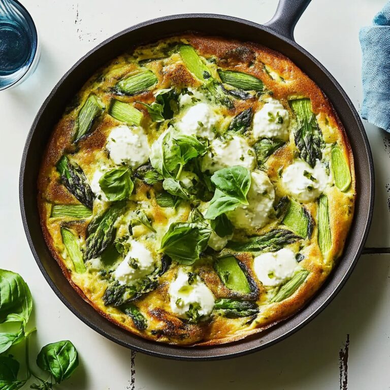 Frittata with Asparagus, Leek & Ricotta Recipe