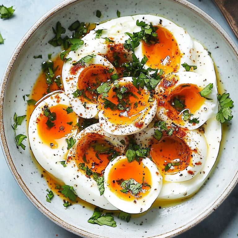 Jammy Eggs with Chili Butter and Garlic Yogurt Recipe