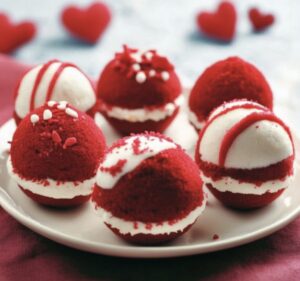 Valentines Day Red Velvet Cake Balls Recipe