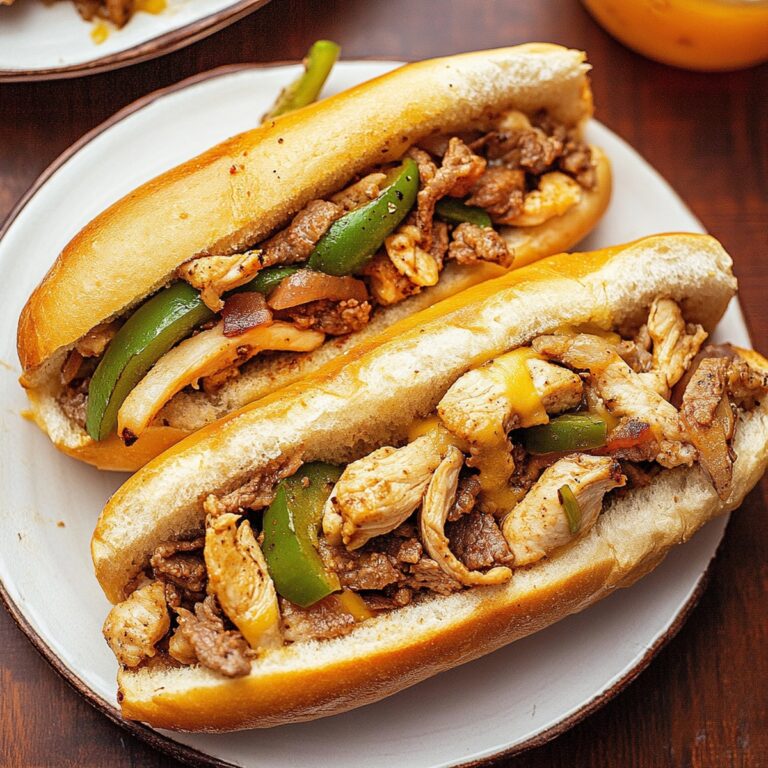 Chicken Cheese Steak Sandwiches Recipe