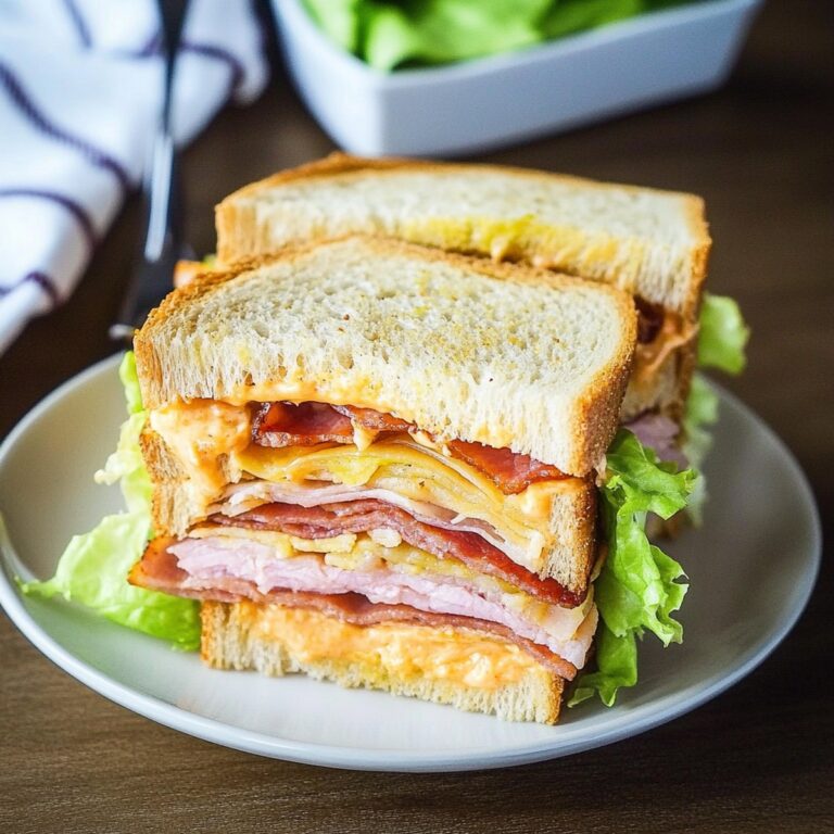 Mouthwatering Stacked Club Sandwich with Bacon Recipe