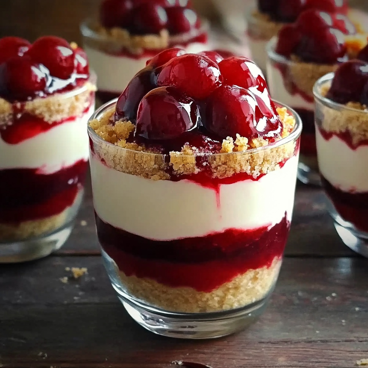 No-Bake Cheesecake Parfait with Cherry Pie Filling Recipe