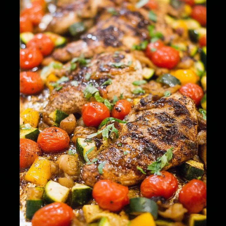 Crispy Sheet Pan Italian Chicken and Vegetables Recipe