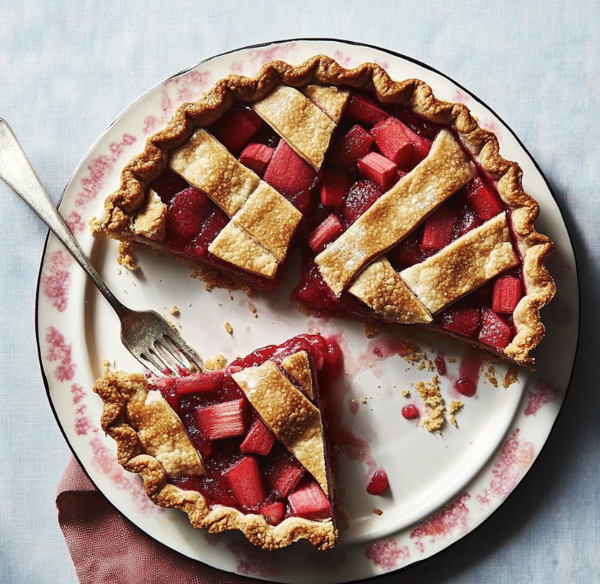 Sweet Strawberry Rhubarb Pie Recipe