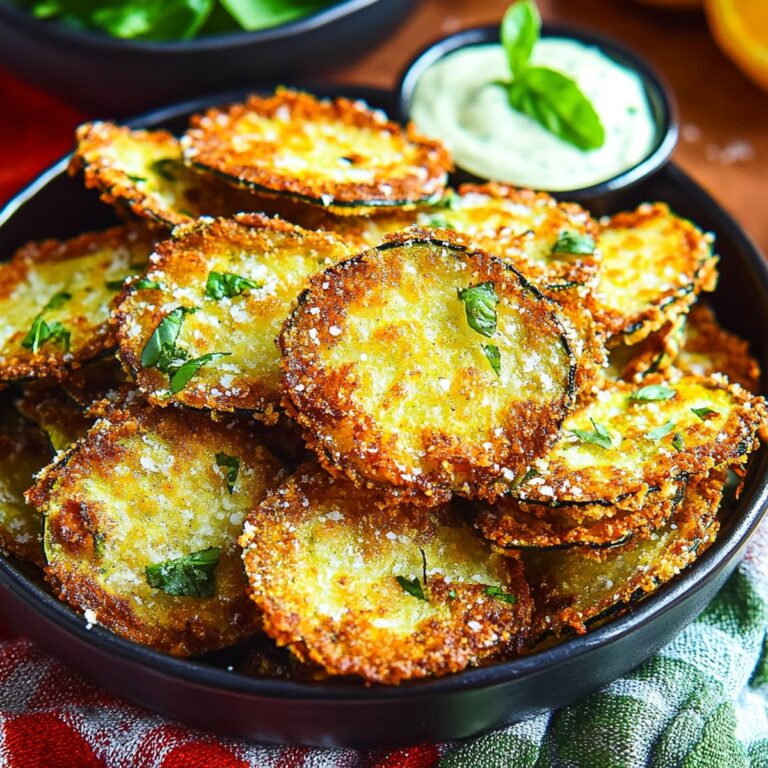 Crispy Lemon Parmesan Zucchini Chips with Basil Aioli Recipe