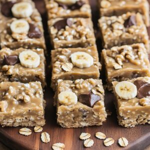 Banana Peanut Butter Oatmeal Bars Recipe