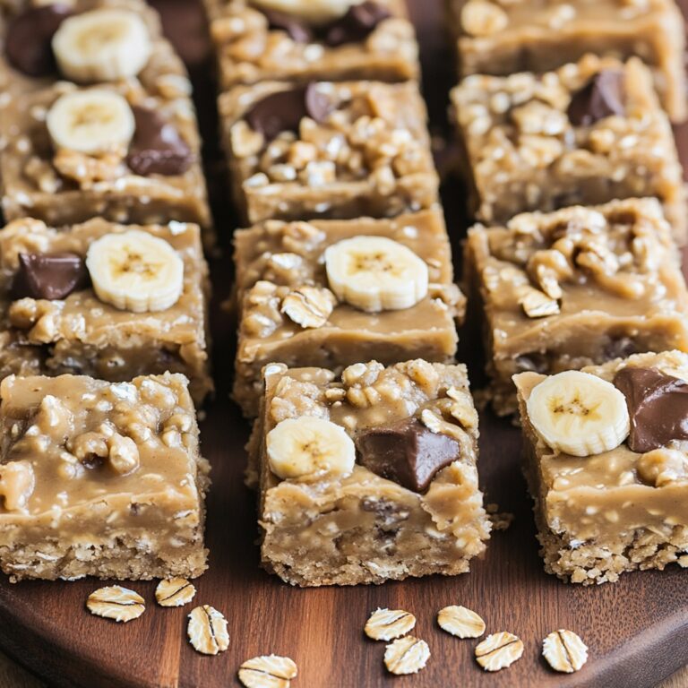 Banana Peanut Butter Oatmeal Bars Recipe