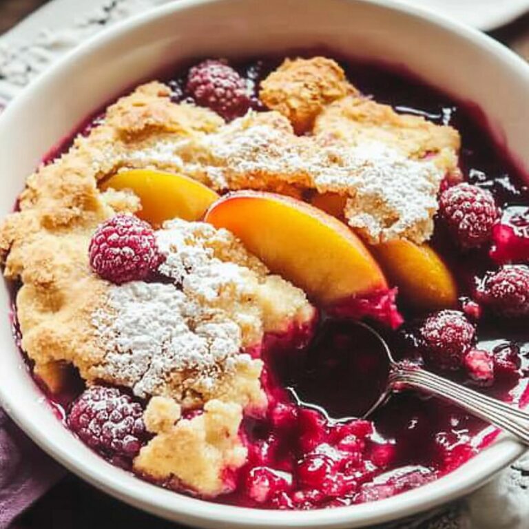 Easy Peach And Raspberry Cobbler Recipe