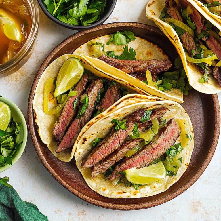 Grilled Onion & Skirt Steak Tacos Recipe