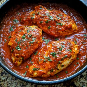 Skillet Chicken in Roasted Red Pepper Sauce Recipe