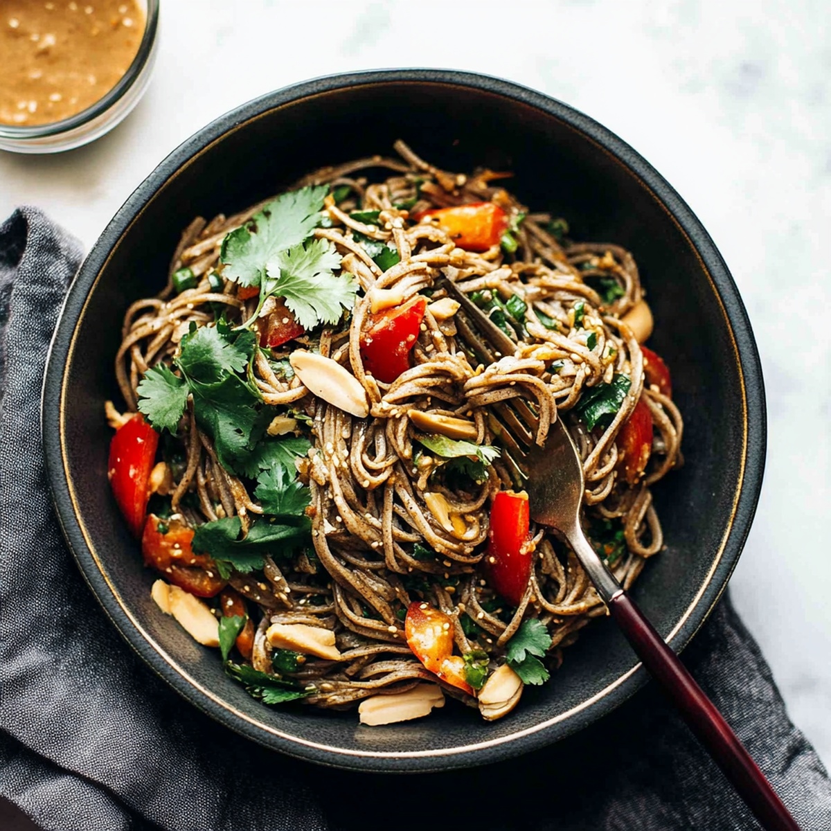 Spicy Peanut Soba Noodle Salad Recipe