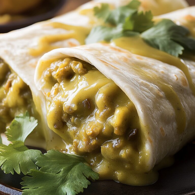 Smothered Green Chili Burritos Recipe