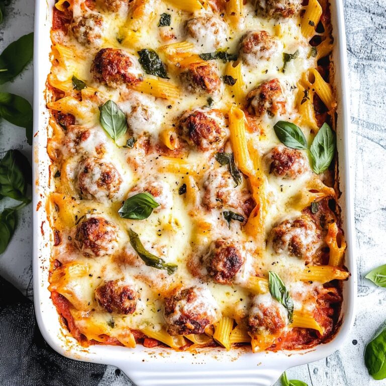 Meatball Pasta Casserole Recipe