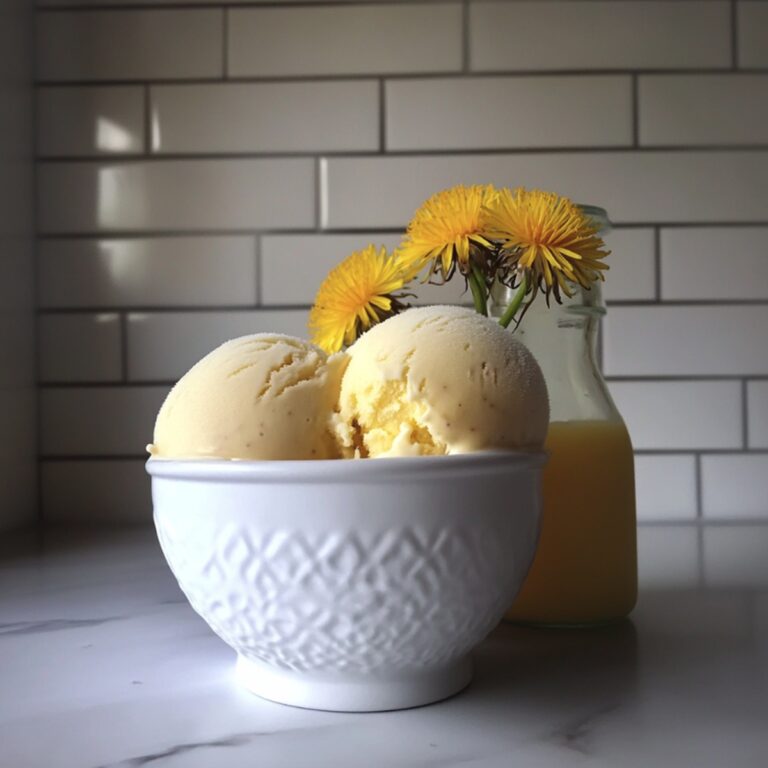 Smooth Dandelion & Honey Ice Cream Recipe