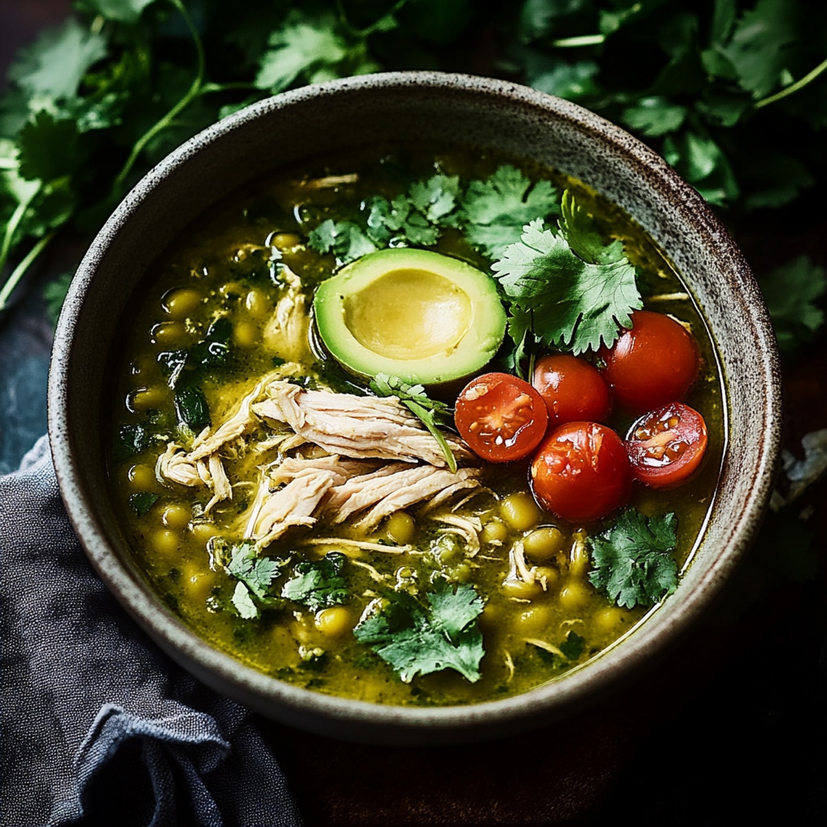 Crockpot Mexican Chicken Pozole Verde Recipe