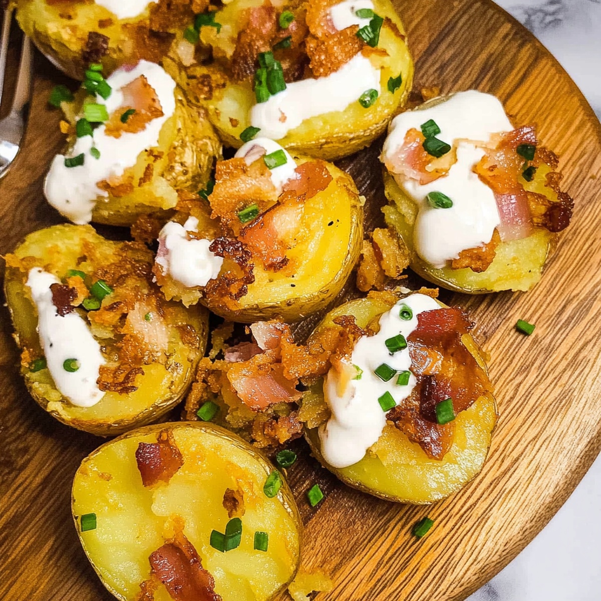 Blackstone Loaded Smashed Potatoes Recipe