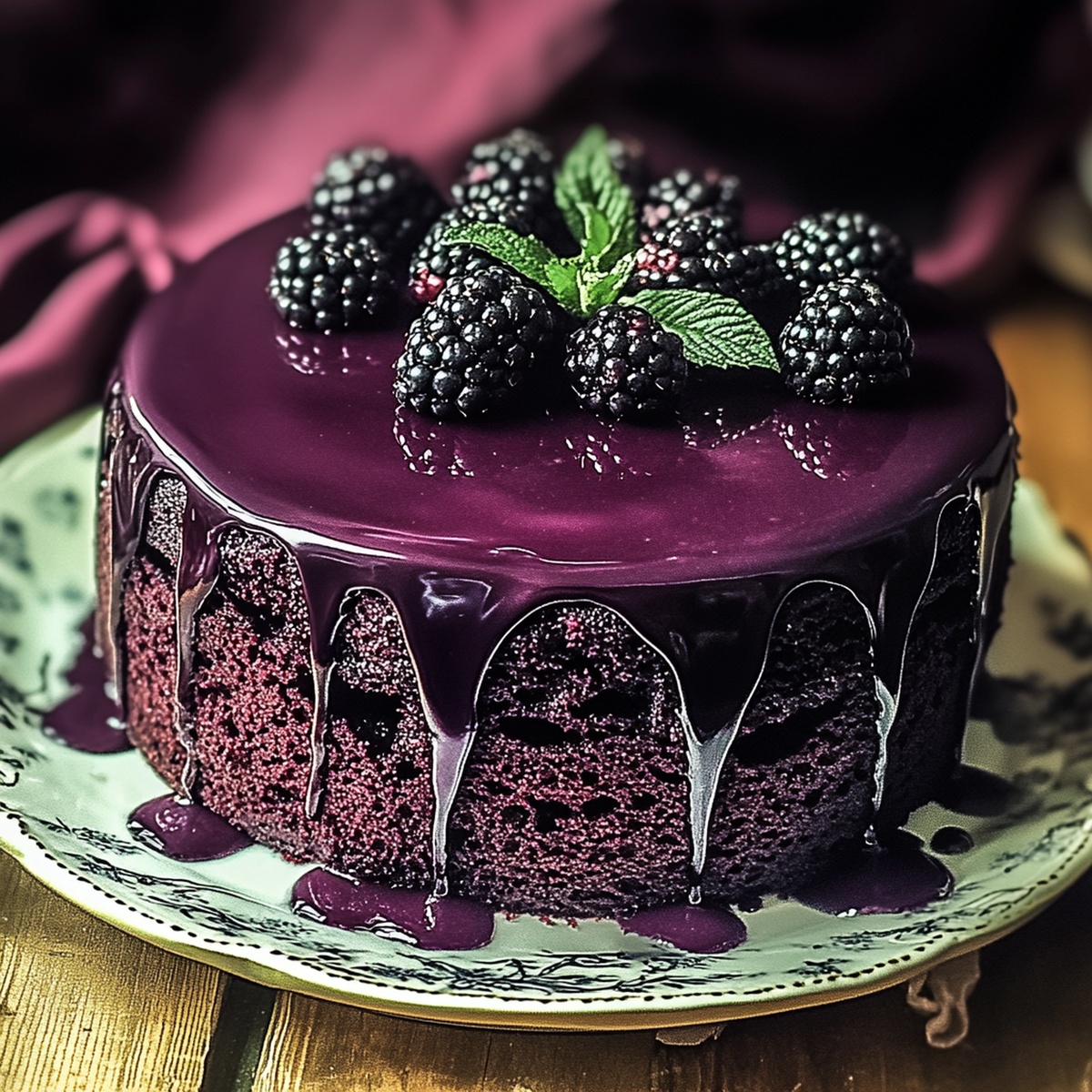Blackberry Velvet Gothic Cake Recipe