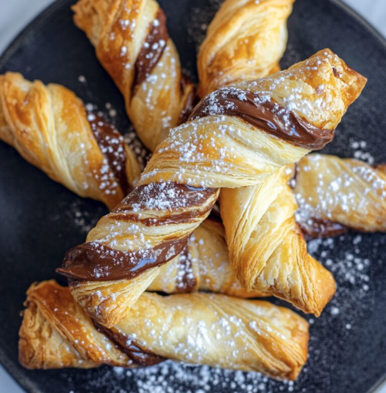 Flaky Puff Pastry Nutella Twists Recipe