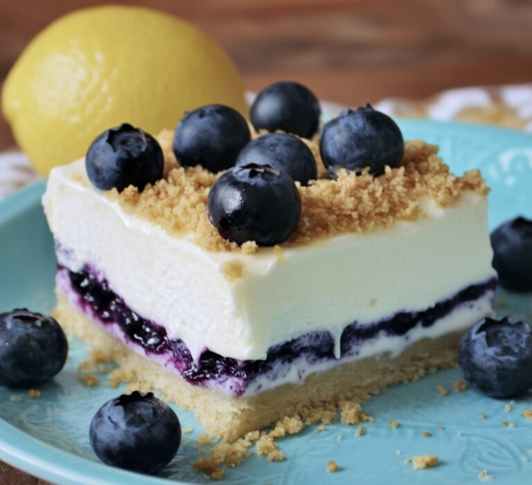 No Bake Lemon Blueberry Dessert Recipe