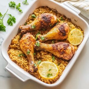 Baked Chicken Legs And Rice Recipe